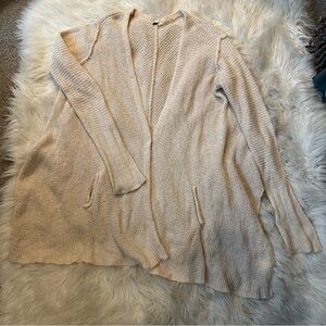 Free People Cozy Cream Knit Sweater